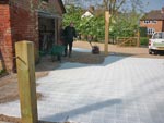 Preparation to lay a gravel drive